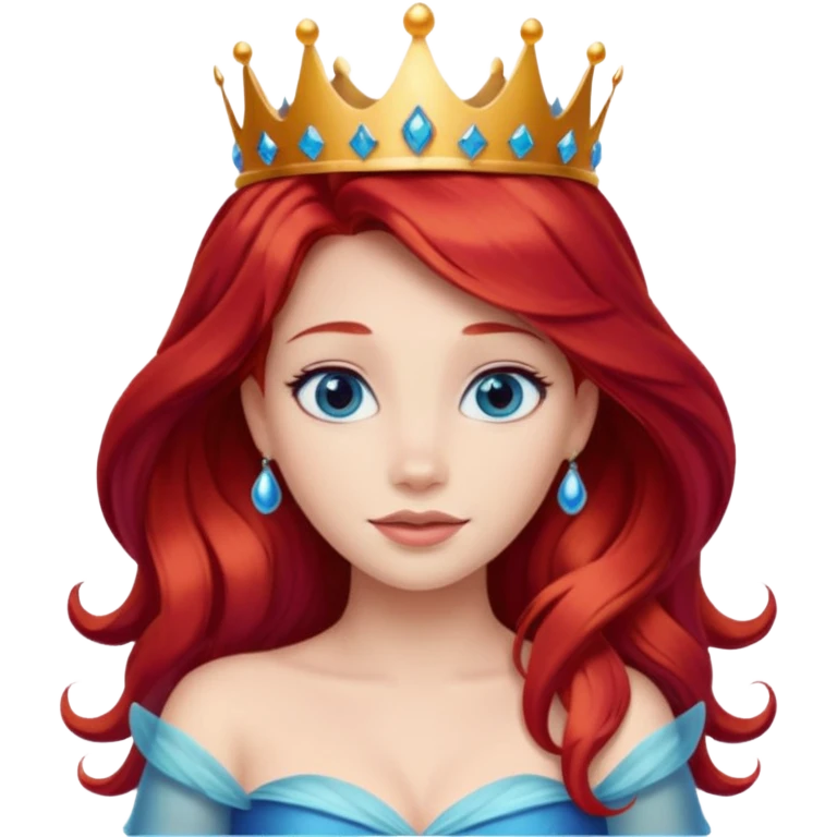 ariel Princess with crwon emoji