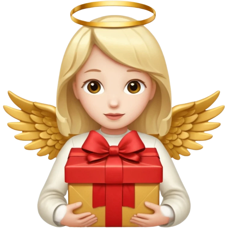 angel with present emoji