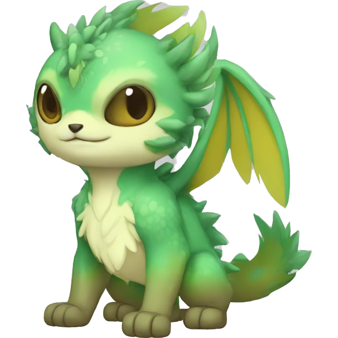 Cute cool fantasy animal hybrid Fakemon full body emoji