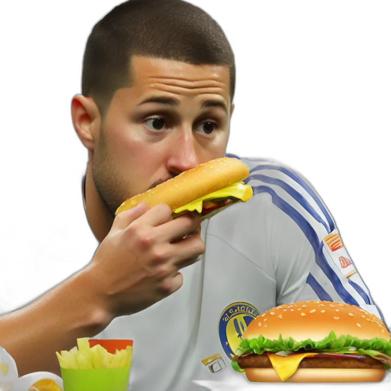 eden hazard mange un hamburger emoji