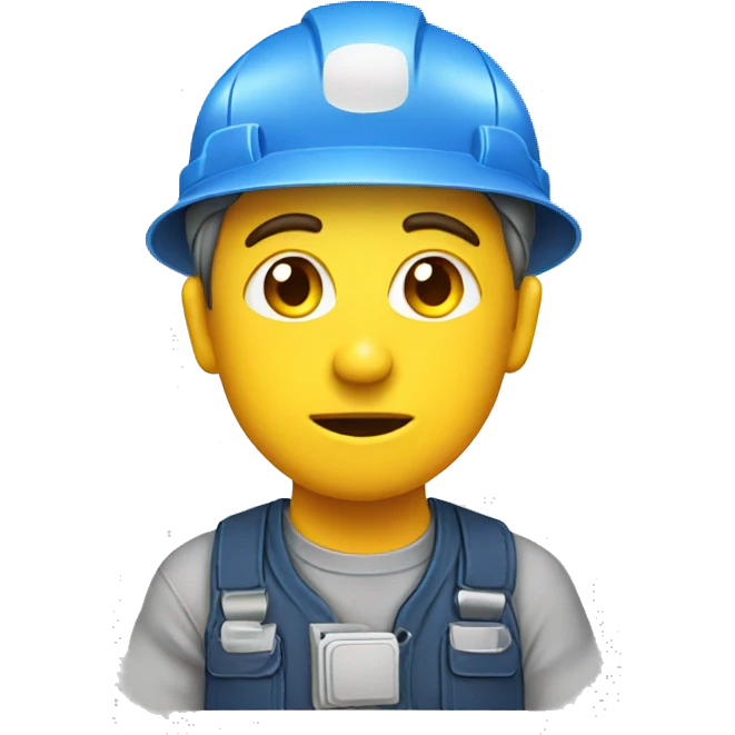 Sweating electrician working emoji