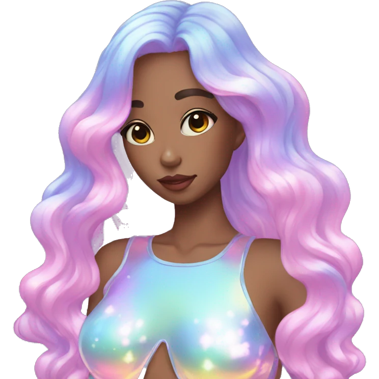 Dreamy pretty shiny colorful girl aesthetic emoji