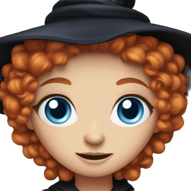 redheaded blue-eyed witch emoji