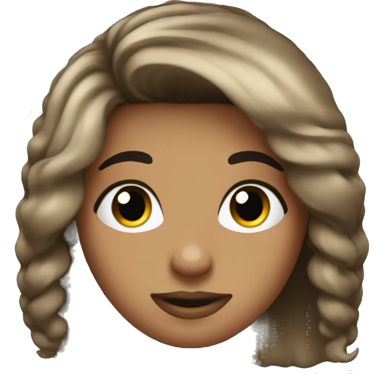 Get it with black, long hair and big lashes emoji