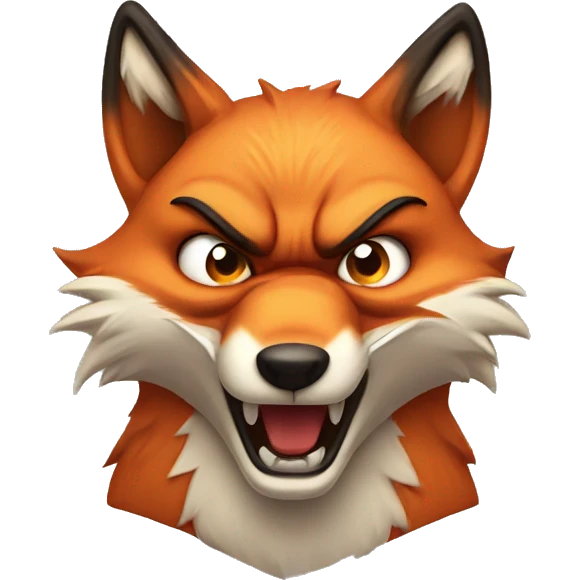 Angry fox emoji