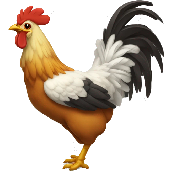 pollo saltando y volando emoji