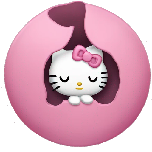 Hello kitty hiding her face  emoji