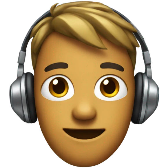 Emoji wearing headphones  emoji