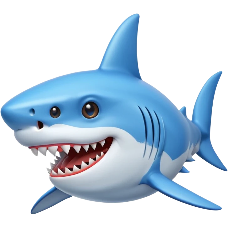 Shark with a party hat emoji