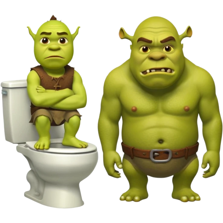 SKIBIDI toilet as Shrek  emoji