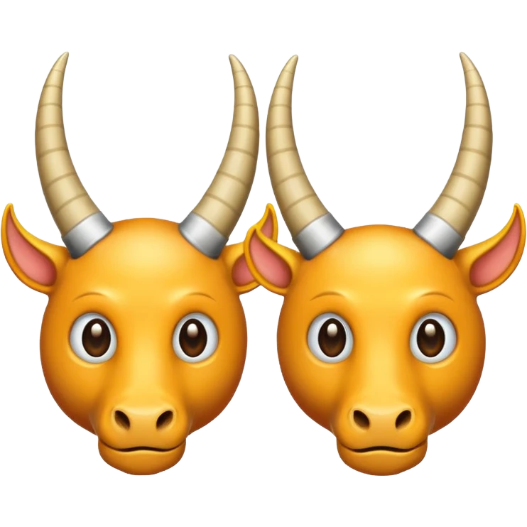 a pair of horns, isolated emoji