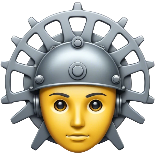 Gear in head emoji