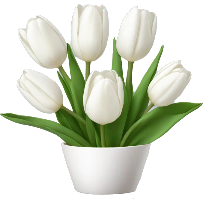 White tulips emoji