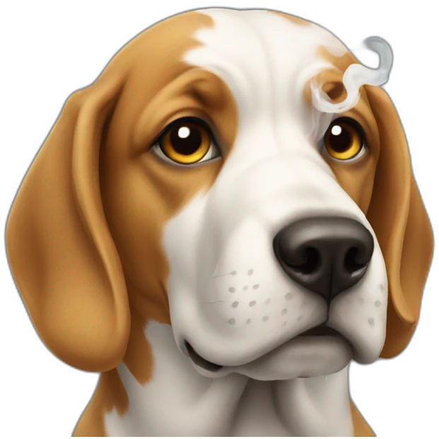 Dog smoke  emoji