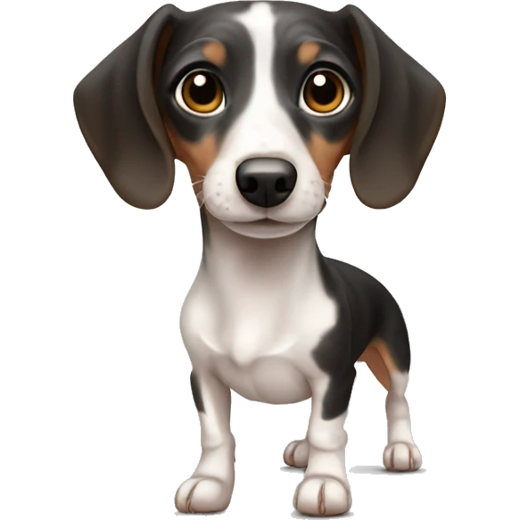shorthair dachshund piebald emoji