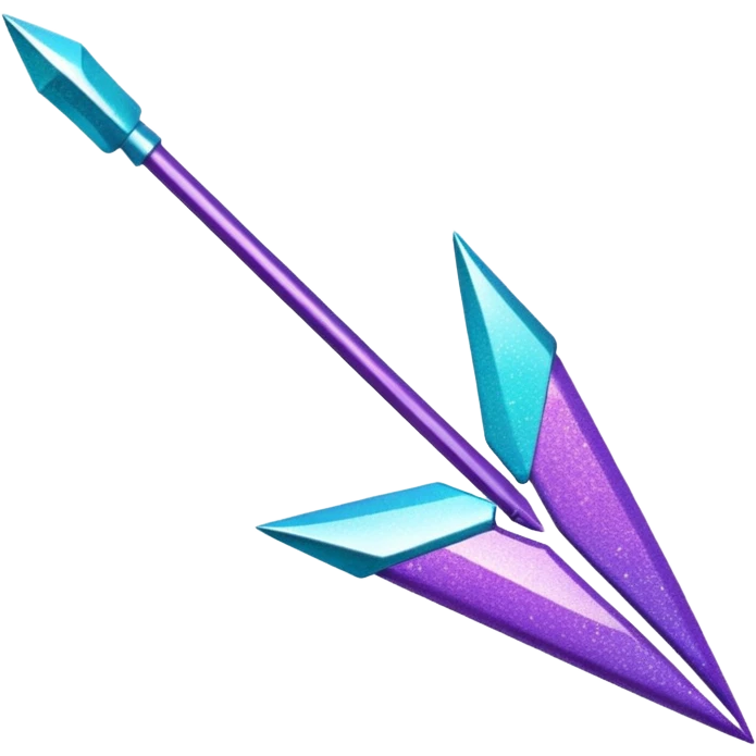 Glitter Roxo e Ciano Flecha emoji