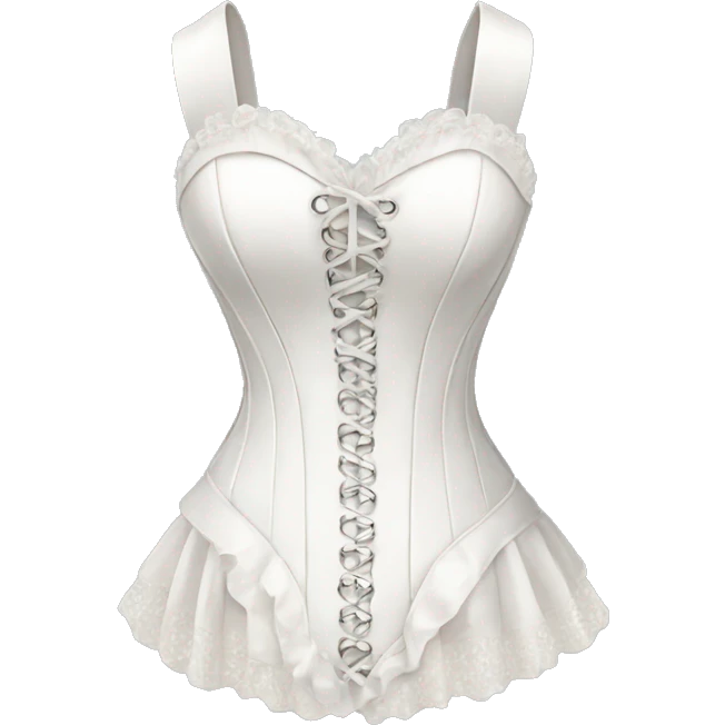 white corset dress  emoji