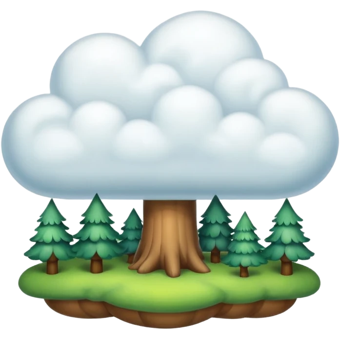 Dream cloud with forest inside emoji