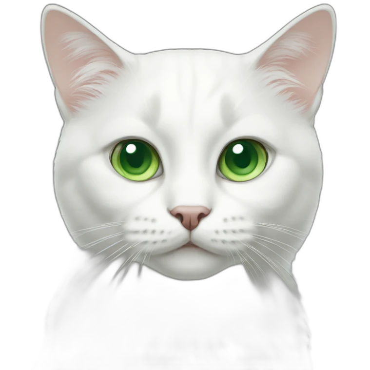 white-cat-green-eyes emoji