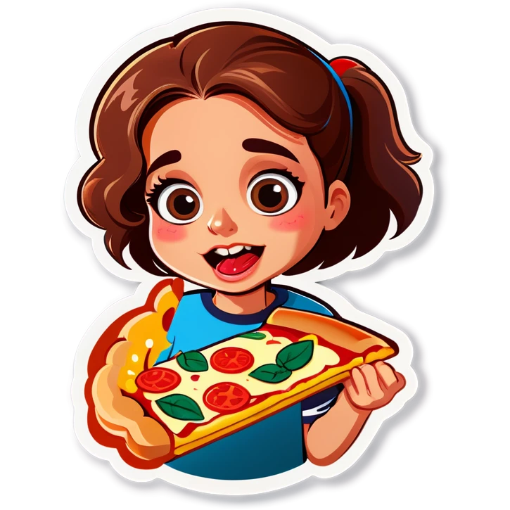 Student eats pizza emoji