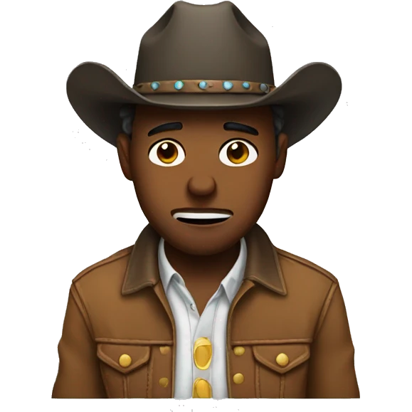 Crying cowboy emoji