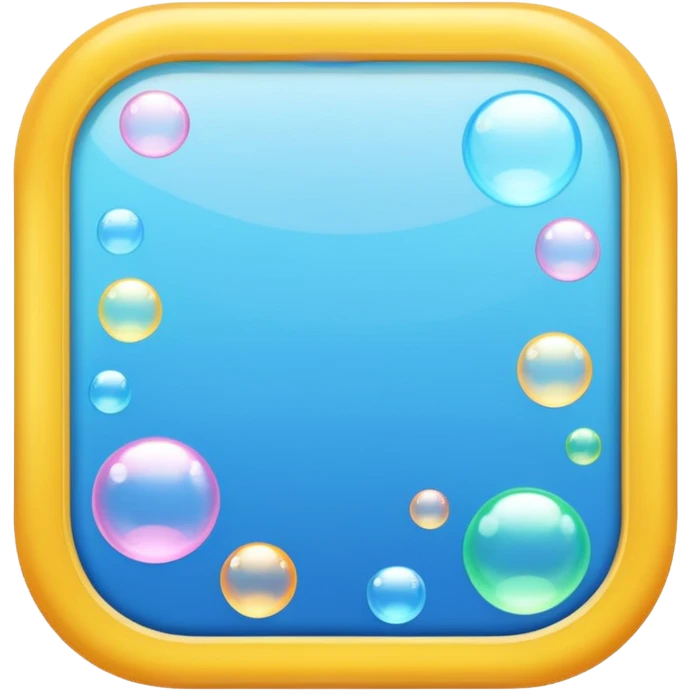 cute bubble border photo frame emoji