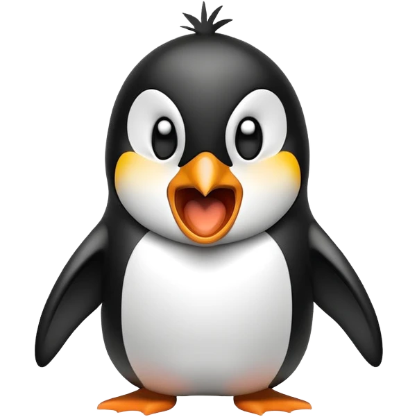 Screaming penguin  emoji