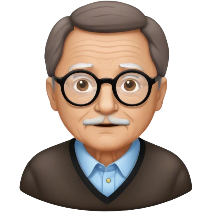 wrinkly old manwhite-male-brown-hair-black-round-glasses emoji