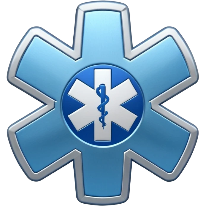 blue medical star of life symbol emoji