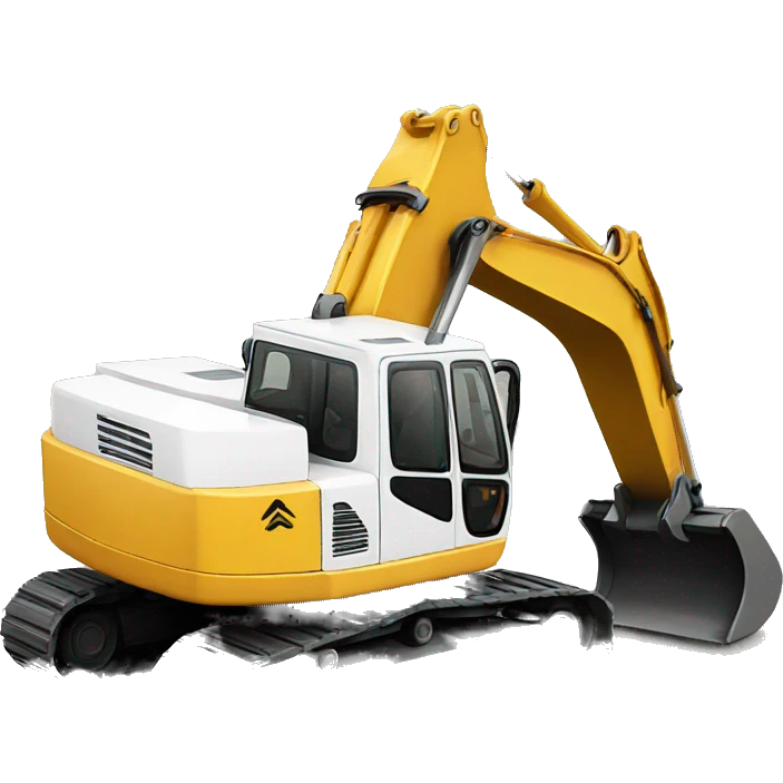 Excavator white emoji