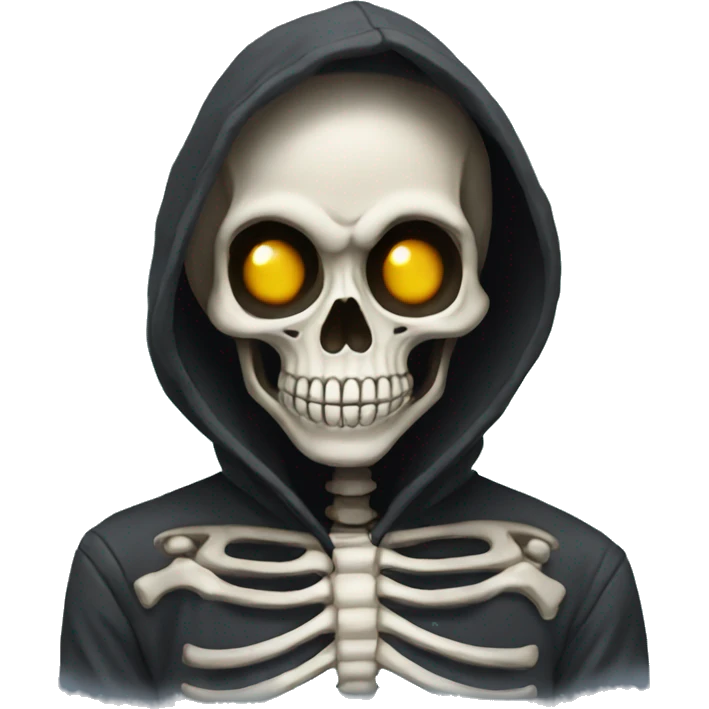Skeleton wearing hoodie emoji