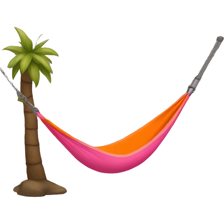 Orange and pink hammock  emoji
