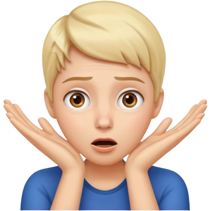Surprised face with hands on cheeks emoji