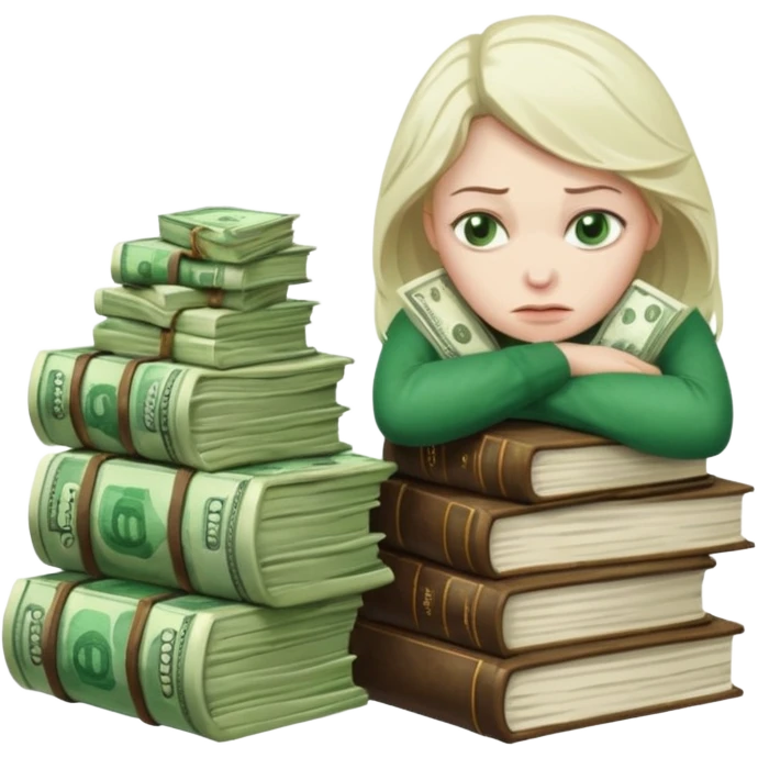 💸📚😓 emoji
