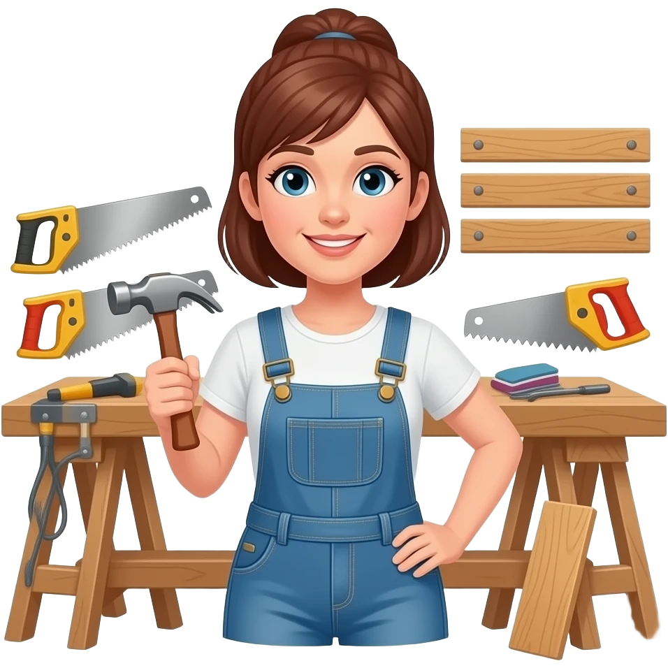 Poule bricoleuse emoji