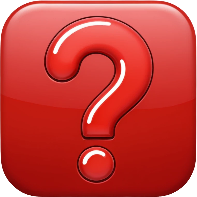 question mark, red emoji