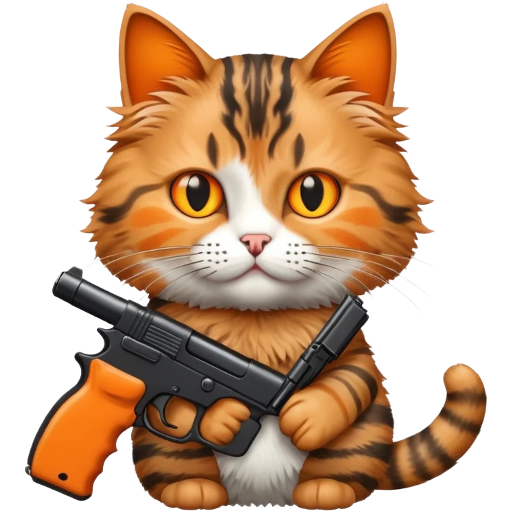 cat with a gun emoji
