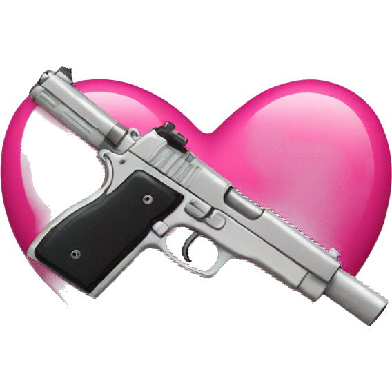 heart with gun pink emoji