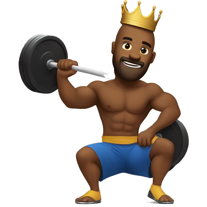 a king doing crossfit emoji