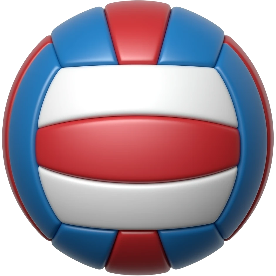 Bola voli merah biru emoji
