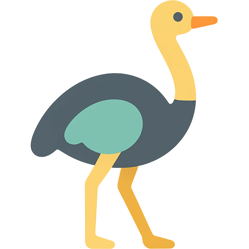 Ostrich emoji