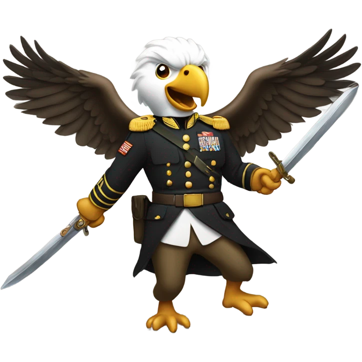 Eagle attacking a war general emoji
