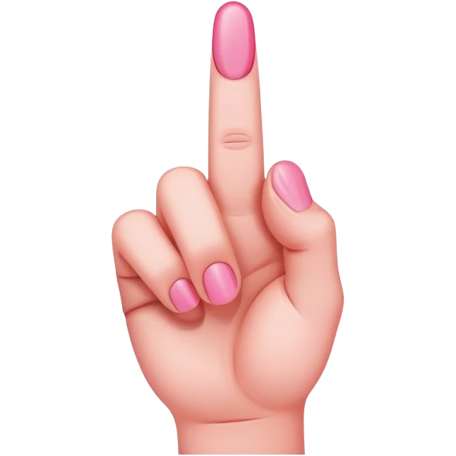 pink middle finger emoji