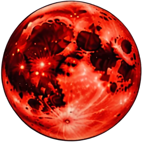 Edgy Black night sky with big Red crimson-moon Aesthetic Scenery emoji