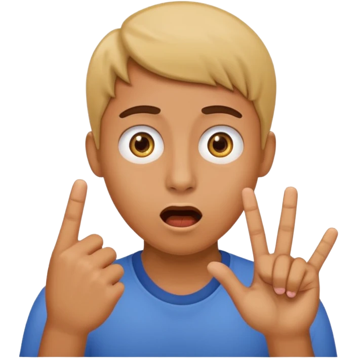 W made out with fingers emoji  emoji