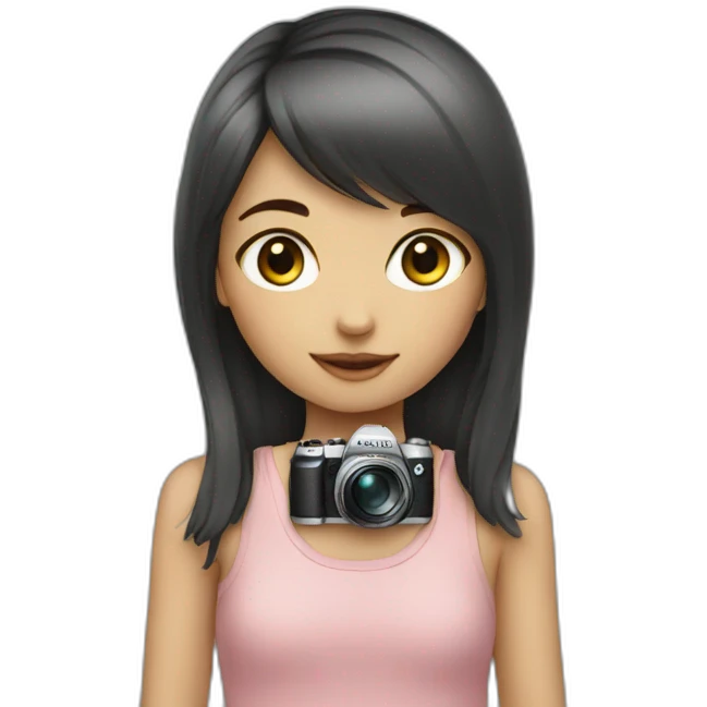 Girl with Fujifilm emoji