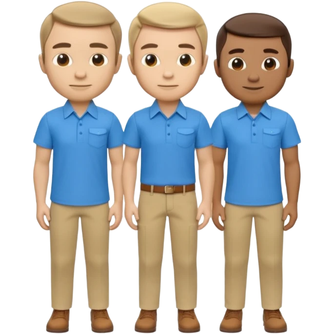 A 3D cartoon shirt and pants arranged side by side, semi-formal style, soft light, realistic Memoji-style. emoji