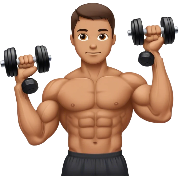 bicep side view holding a dumbbell emoji