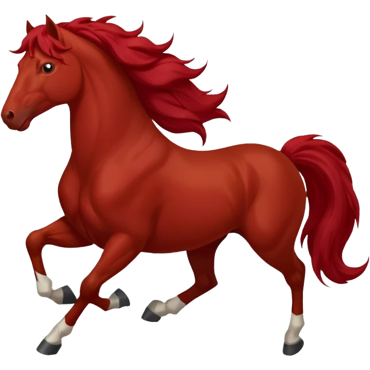 red horse 2026 year agressive running emoji