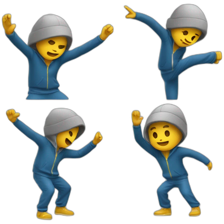 quelqu’un qui fait un dab emoji